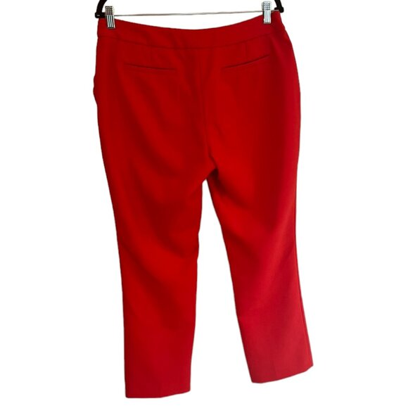 Women's Dalia Cropped Red Viscose Blend Pants Size 10‎ - Picture 2 of 5